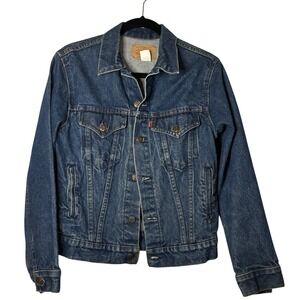 Vintage 80s Levi's Trucker Denim Jean Jacket Womens Sz 20 70706-0216 Medium Blue